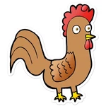 Cartoon Rooster Chicken - Vinyl Decal Sticker Window Laptop EBN8642. Fixed Price $5.29.