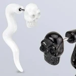 Body Accentz Earrings Uv Acrylic Oriental Black Death Skull Fake Tape. Fixed Price $9.89.