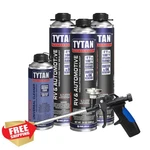 Tytan 3 Pack 24OZ Professional Black Spray Foam Sealant W/gun Cleaner. Fixed Price $110.99.