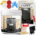 Wood Furniture Paint, 18OZ Black All One Ready To Use. Fixed Price $19.99.