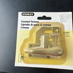 Stanley 754022 Casement Window Fasteners, Brass. Fixed Price $6.26.