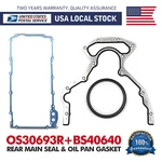 Engine Rear Main Seal & Oil Pan Gasket Kit For Chevy Gmc 4.8 5.3 6.0 6.2L V8 Usa. Fixed Price $35.99.