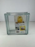 Mulia 8" X 3" Clear Hollow Craft And Cor Glass Block Pattern. Fixed Price $15.00.