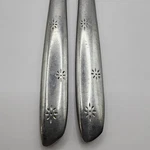2 Vintage Superior Stainless Atomic Night Sky Butter Knife Knives Mcm. Fixed Price $10.00.