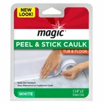 Magic Peel & Stick Caulk Floor White 1-1/4" X 5' Bathtub Shower Water Seal. Fixed Price $15.77.