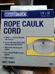 (lot Of 2) Weather Block Rope Caulk Cord 1/8" X 30' White 38345. Fixed Price $10.99.