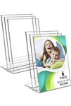 Adiroffice 8.5 X 11 Inch Acrylic Sign Holder 6 Pack Clear Display Slanted. Fixed Price $25.00.