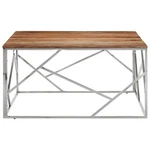 Coffee Table Accent Living Room Sofa Furniture Stainless Steel Vidaxl. Fixed Price $183.99.