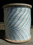 Sailboat Rigging Rope 3/8" X 150' White/green Double Braided Sheet Halyard Line. Fixed Price $128.00.
