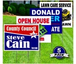 5 Pack Custom Yard SIGNS-18X24-FULL Color Design-double Sided-stakes Optional. Fixed Price $59.99.