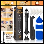 3-IN-1 Silicone Caulking Tools Set Sealant Finishing, Grout Scraper, Rem. Fixed Price $29.69.