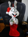 Vintage Plush Bugs Bunny 1992 Christmas Stocking Warner Brothers Looneytunes 31". Fixed Price $19.99.