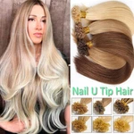 Russian Keratin Glue 1G Nail Tip 100%HUMAN Remy Hair Extensions Thick Pre Bond. Fixed Price $103.09.