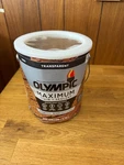 Olympic Maximum 1 Gal. Canyon Brown Transparent Exterior Stain And Sealer 56505A. Fixed Price $35.00.