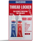 GH1200-6GX2 Pack Thread Lock Medium And Strong Strength For Nuts, Blue,red. Fixed Price $10.52.
