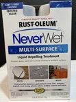 Rust-oleum Neverwet Multi-surface Liquid Repelling Treatment 18OZ Frosted Clear. Fixed Price $10.00.