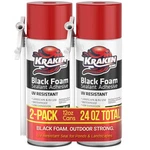 Expanding Foam Sealant 2X12OZ Black Waterproof Uv Resistant Kraken Bond Spray. Fixed Price $46.99.