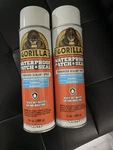 2 Cans - Gorilla Waterproof Patch & Spray, White, 14 Oz Rubberized Sealant. Fixed Price $18.99.