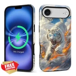 Carloca Iphone 17 Air Case Magsafe White Tiger Flame Silicone Hard Pc. Fixed Price $62.99.
