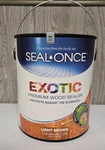 Seal-once Exotic Premium Wood Sealer Light Brown 1 Gallon Deck Special. Fixed Price $44.99.