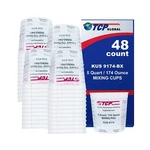 Box Of 48-174-OUNCE (5-QUART) Paint & Epoxy Mixing Cups Buckets By Restoratio.... Fixed Price $181.25.