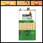 Clear Exterior Waterproofing Wood Sealer - 1 Gallon, Olympic Waterguard, Protect. Fixed Price $43.99.