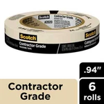 Scotch Contractor Grade Masking Tape, 0.94 Inches X 60.1 Yards, Rolls. Fixed Price $23.49.