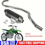 Dirt Bike Full Exhaust Pipe System For KLX110L 2012-2024 Carbon Fiber. Fixed Price $80.99.