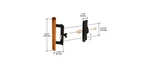 Wood/black Keyed Internal Lock Sliding Glass Door Handle Set With 3-15/16" Scre. Fixed Price $56.12.