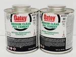 2 Oatey 31019 Clear Pvc Medium Bodied Pipe Cement 16 Oz. For All Grades, Dented. Fixed Price $39.49.