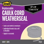 M-d Building Products 71522 Gray Caulking Replaceable Cord Weatherstrip 30 Ft.. Fixed Price $8.96.