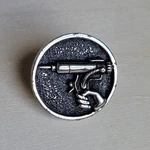 Semco 250-A Sealant Gun Pneumatic Pistol 3D Relief Lapel Pin Tie Tack Ppg. Fixed Price $34.00.