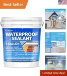 Liquid Waterproof Sealant Clear 5 Gallon, Wall Bathroom Water-based Wa.... Fixed Price $265.99.