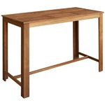 Vidaxl Bar Table, Solid Acacia Wood With Oil Finish, 59.1''X27.6''X41.3''. Fixed Price $260.99.
