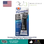 Permatex Black Silicone Adhesive Sealant 81158 3 Oz. Tube Sensor-safe. Fixed Price $14.99.
