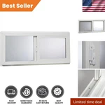 32" X 14" White Vinyl Basement Slider Window With Insulated Dual Pane Glass. Fixed Price $142.99.