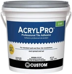 Custom Gallon White Acrylpro Ceramic Tile Mastic Adhesive Premixed ARL40001-2. Fixed Price $26.99.