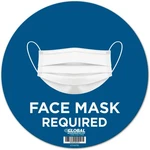 Global INDUSTRIAL8482; 12" Round Face Mask Required Wall Sign Blue Adhesive. Fixed Price $5.95.