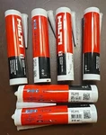 Lot Of Hilti Firestop Acrylic Sealant Caulk Tubes +tips CP606 Red 310ML 10.5OZ. Fixed Price $40.00.