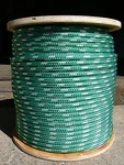 Sailboat Rigging Rope 3/8" X 150' Green/white Double Braided Sheet Halyard Line. Fixed Price $136.00.