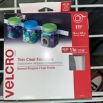 New Velcro Sticky Back Hook & Loop Fastener 15 Ft X 3/4 Thin Clear Roll. Fixed Price $15.00.