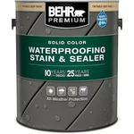 Behr Premium 1 Gal. Deep Base White Solid Color Waterproofing Stain And Sealer. Fixed Price $60.99.