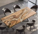 Edge Olive Wood Table Top Epoxy Resin River Dining Desk Handmade Natural. Fixed Price $59.00.