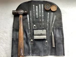 Vintage Lufkin No. 576 Tape Repair Kit Original Leather Roll. Fixed Price $65.00.