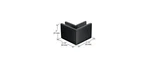 Crl 2-1/2"L X 2"D Matte Black 90 Outside Corner Mall Front Glass Clamp. Fixed Price $96.97.