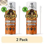 (2 Pack) Gorilla Gray Foam Multipurpose Insulating Sealant 12 Oz. Fixed Price $21.12.