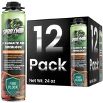 Sprayman X-climate Pro Fire Block Foam Sealant 24OZ 660G, 12 Pack Gun Not Incl.. Fixed Price $134.30.