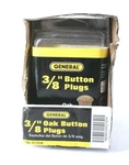 Lot Of General Tools 311038 Round Button Head Wood Plugs Bumpers Oak 3/8". Fixed Price $6.00.