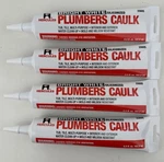 New Hercules Bright White Plumber's Caulk 5.5 Oz. - Lot Of 4 Tubes. Fixed Price $22.95.