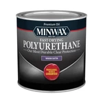 Minwax 1/2 Pt 23010 Clear Fast-drying Oil-based Pint, Warm Satin. Fixed Price $18.80.